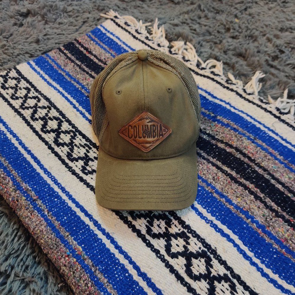 Columbia Trucker Hat Leather Patch